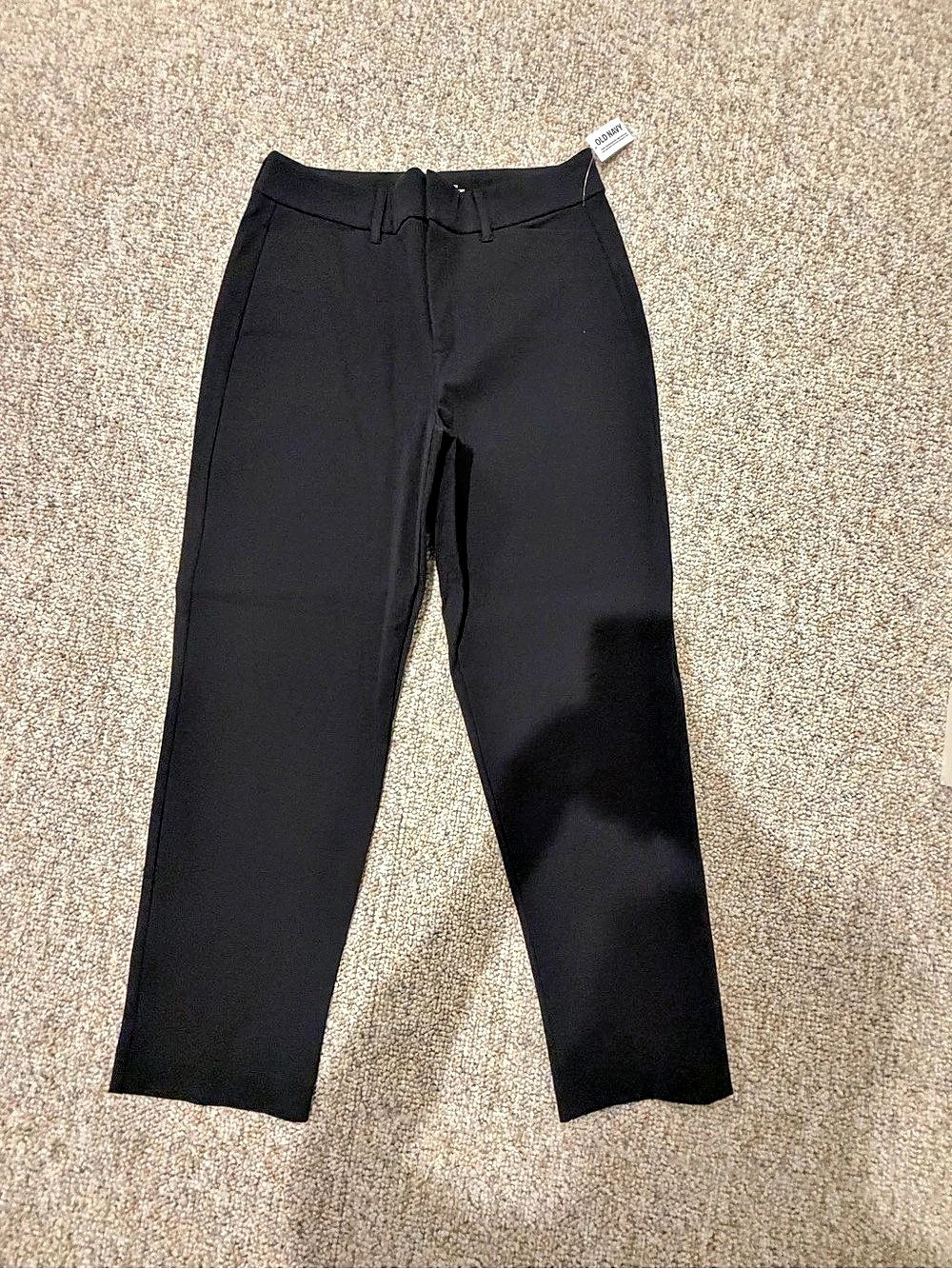 Old Navy High-Rise Pixie Straight Secret-Smooth Pockets Pants Black